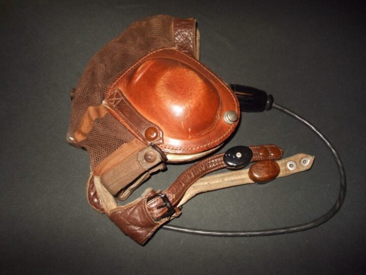 WW2 German Luftwaffe Netzkopfhaube – SUMMER PILOT FLIGHT HELMET – POST WAR! — image 5