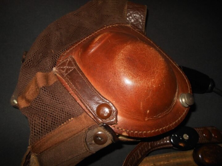 WW2 German Luftwaffe Netzkopfhaube – SUMMER PILOT FLIGHT HELMET – POST WAR! — image 6