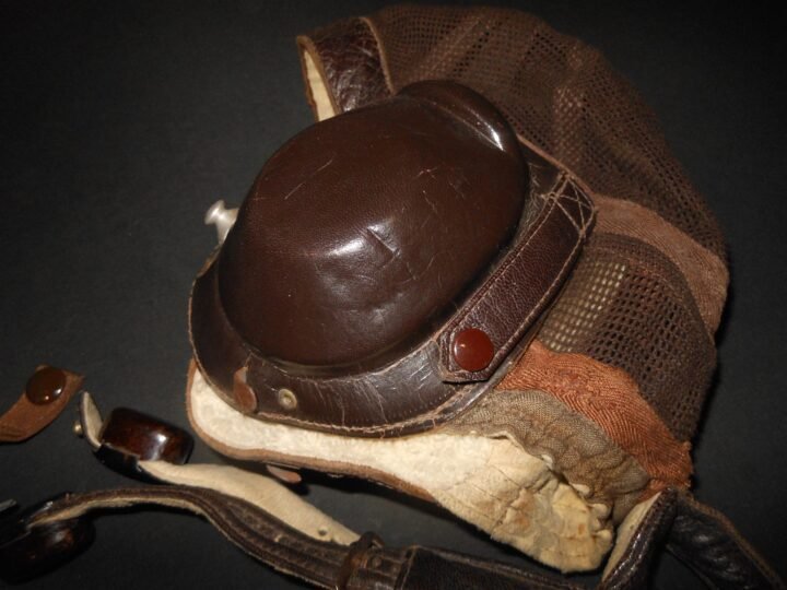 WW2 German Luftwaffe LKpN101 Netzkopfhaube – SUMMER PILOT FLIGHT HELMET – NICE! — image 10