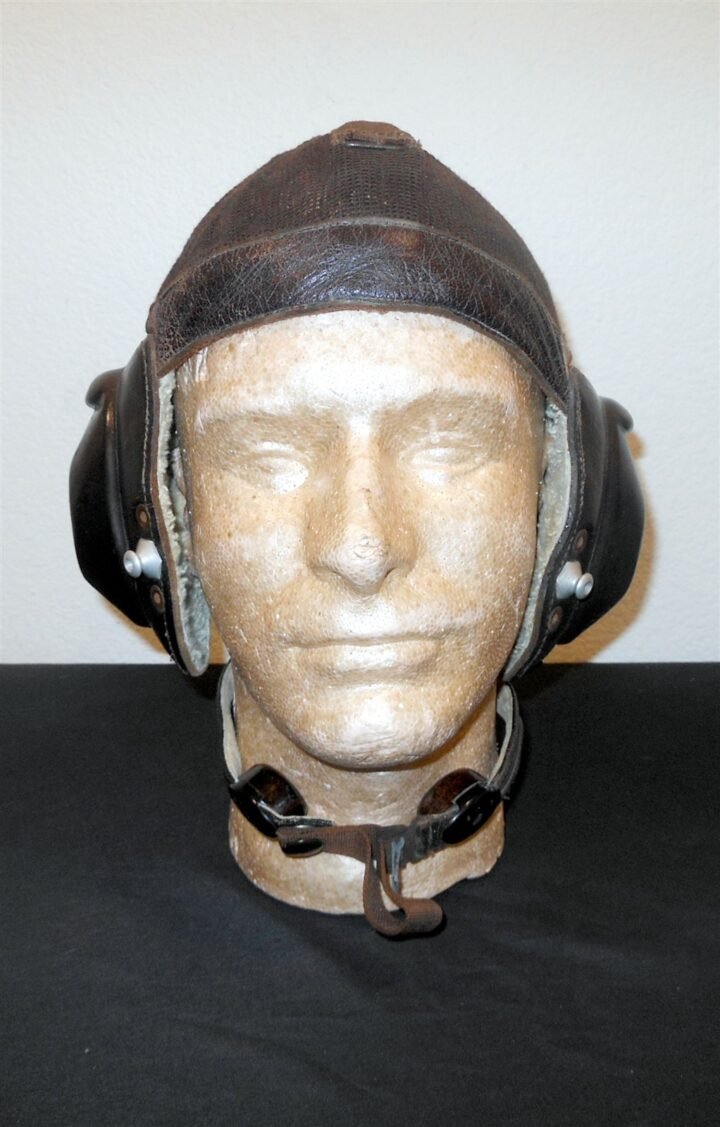 WW2 German Luftwaffe LKpN101 Netzkopfhaube – SUMMER PILOT FLIGHT HELMET – NICE! — image 2
