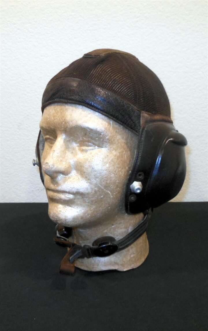 WW2 German Luftwaffe LKpN101 Netzkopfhaube – SUMMER PILOT FLIGHT HELMET – NICE! — image 3