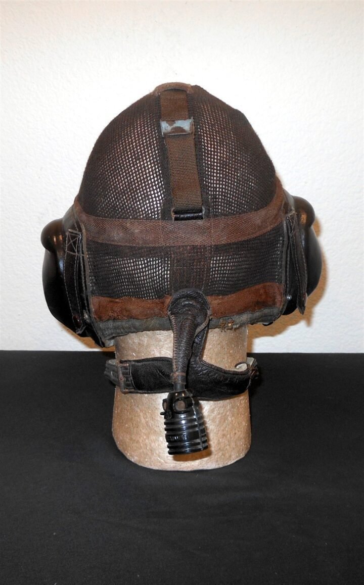 WW2 German Luftwaffe LKpN101 Netzkopfhaube – SUMMER PILOT FLIGHT HELMET – NICE! — image 4