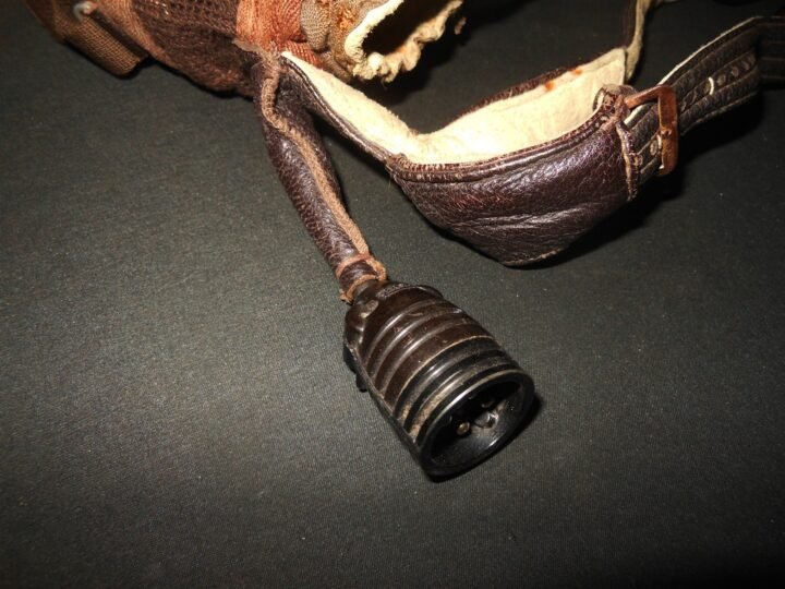 WW2 German Luftwaffe LKpN101 Netzkopfhaube – SUMMER PILOT FLIGHT HELMET – NICE! — image 7