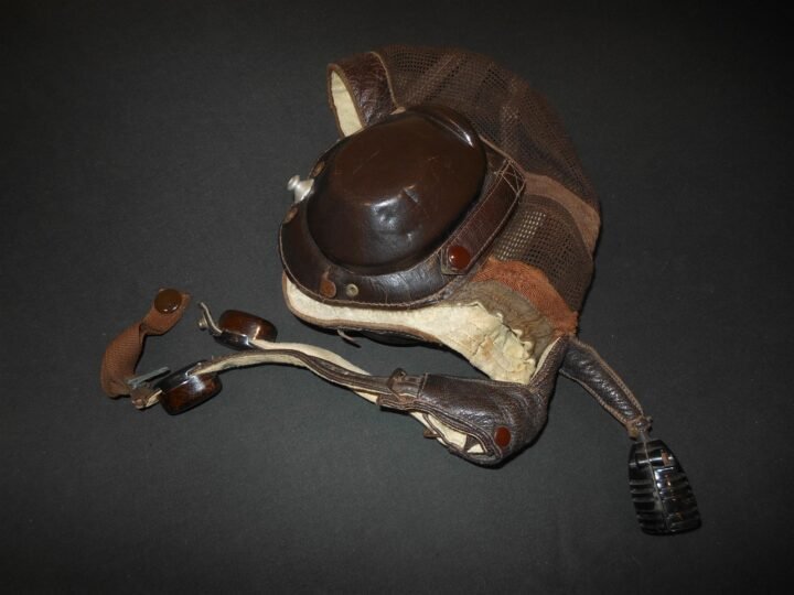 WW2 German Luftwaffe LKpN101 Netzkopfhaube – SUMMER PILOT FLIGHT HELMET – NICE! — image 9