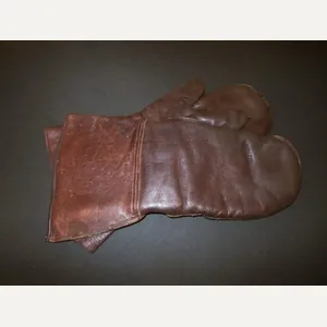 WW2 German Luftwaffe Fliegerhandschuhe – LEATHER WINTER MITTENS – NICE!