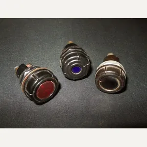 WW2 German Kontrolllampe – RED & BLUE FUEL WARNING LAMPS …