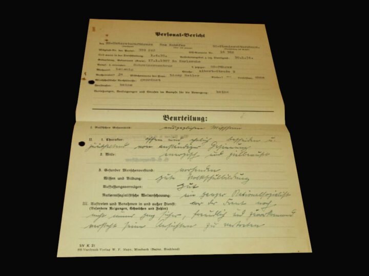WW2 German – Waffen SS – OGRUPPENFUHRER KARL VON EBERSTEIN & GENERAL RUDOLF DEMME – DOCUMENT – NICE! — image 2