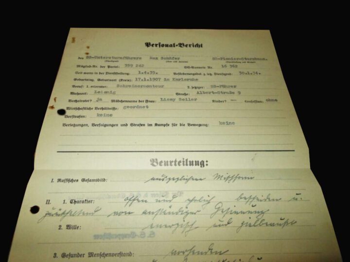 WW2 German – Waffen SS – OGRUPPENFUHRER KARL VON EBERSTEIN & GENERAL RUDOLF DEMME – DOCUMENT – NICE! — image 3