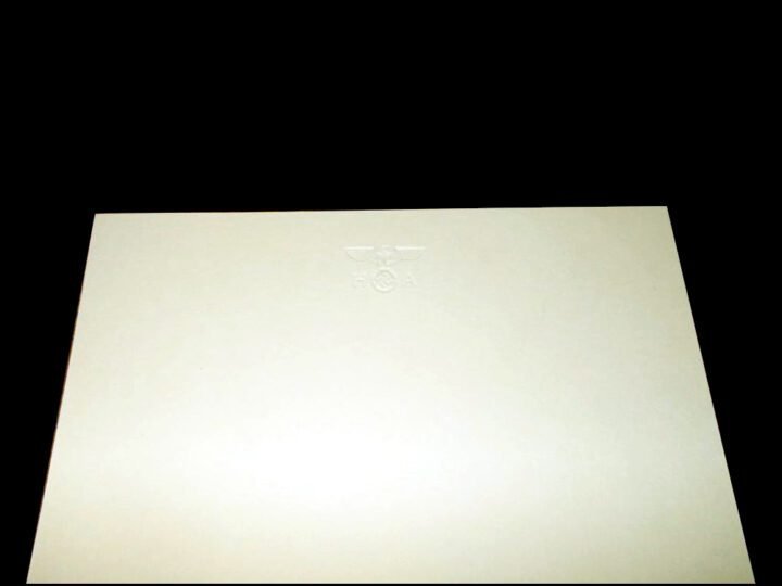 WW2 German NSDAP – ADOLF HITLER BLANK STATIONERY CARD – SUPERB! — image 3