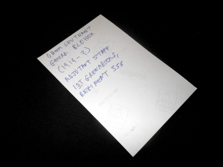 WW2 German Wehrmacht Autograph – OBERLT. GEROG BLEHER – SIGNED PHOTO – NICE! — image 3