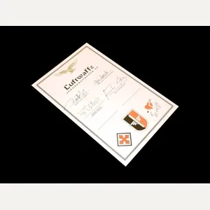 WW2 German Luftwaffe – FIGHTER PILOT AUTOGRAPHS x4 GROUPING CARD …