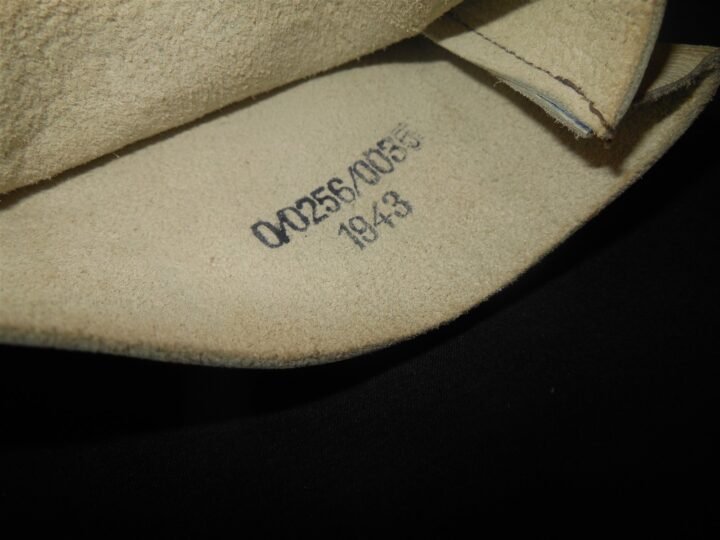 WW2 German Wehrmacht Lederhandschuh – WHITE LEATHER MITTENS – 1943 DATED – NICE! — image 3