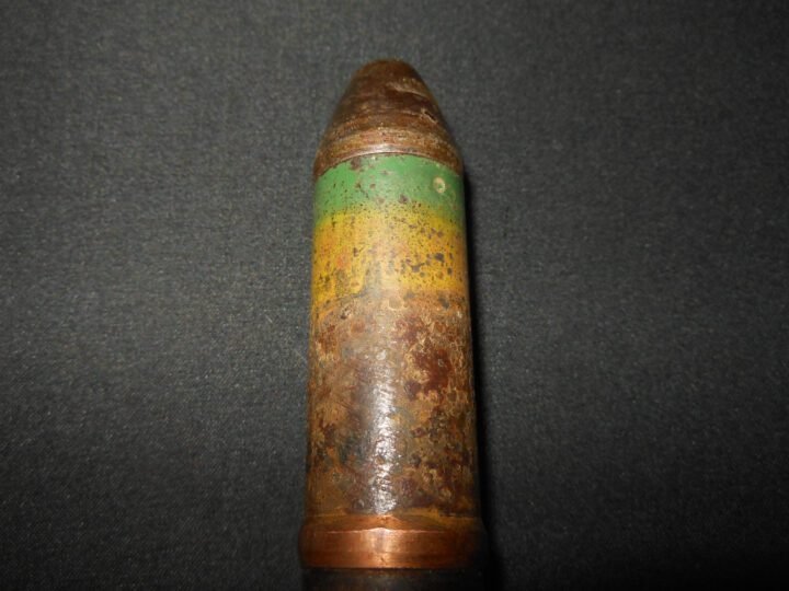 WW2 German Wehrmacht 20mm MG151 / 20 – COMPLETE HIGH EXPLOSIVE ROUND – VERY NICE! — image 5