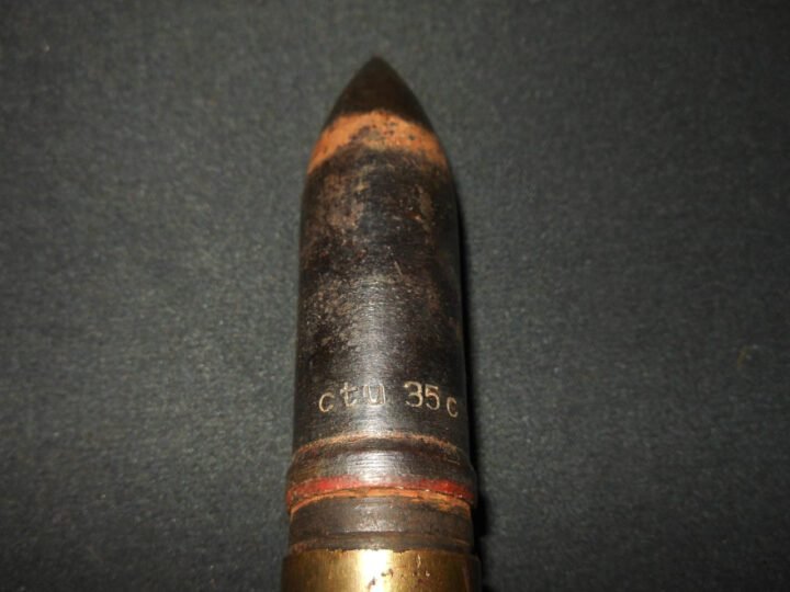 WW2 German Wehrmacht 20mm MG151 / 20 – COMPLETE ARMOR PIERCING INCENDIARY ROUND #1 – NICE! — image 5