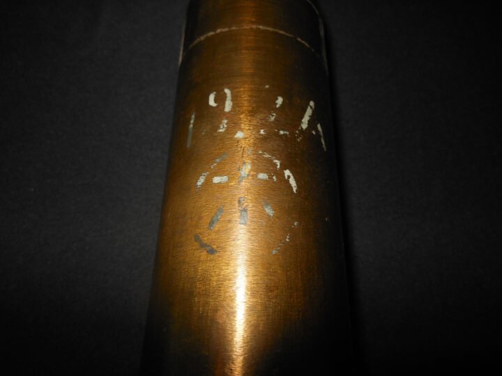 WW2 Imperial Japanese Army Type 94 – 37mm ANTI-TANK SHELL CASING – MUKDEN ARSENAL – 1942 – RARE! — image 4