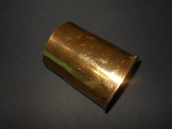 WW2 Imperial Japanese Army Type 92 – 70mm BATTALION GUN SHELL CASING – 1940 – VERY NICE! — image 2