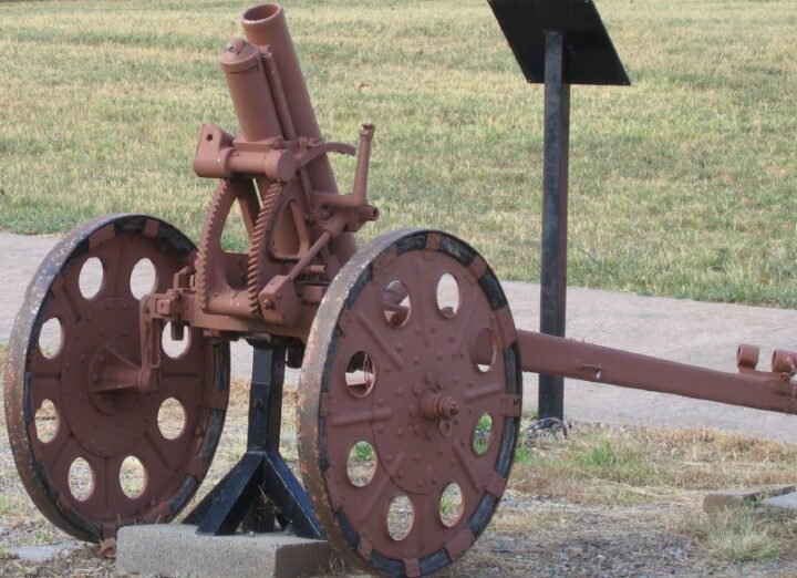 WW2 Imperial Japanese Army Type 92 – 70mm BATTALION GUN SHELL CASING – 1940 – VERY NICE! — image 6