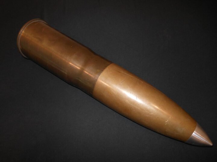 WW2 Imperial Japanese Army Type 94 – 75mm COMPLETE DISPLAY ROUND – 1943 – VERY NICE! — image 3