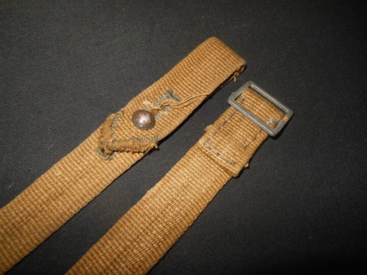 WW2 German Wehrmacht – LONG GAS MASK CANISTER STRAP – TROPICAL – NICE! — image 5