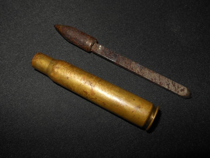 WW2 U.S. Army .30-06 SPRINGFIELD – TRENCH ART NAIL FILE – LAKE CITY 42 – PACIFIC THEATER – NICE! — image 4