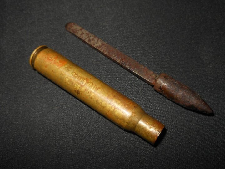 WW2 U.S. Army .30-06 SPRINGFIELD – TRENCH ART NAIL FILE – LAKE CITY 42 – PACIFIC THEATER – NICE! — image 5