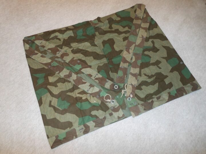 WW2 German Wehrmacht Zeltbahn 31 – SPLINTER CAMO SHELTER QUARTER – 1945 – MINT! — image 3