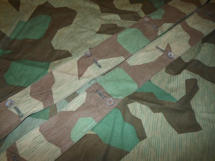 WW2 German Wehrmacht Zeltbahn 31 – SPLINTER CAMO SHELTER QUARTER – 1945 – MINT! — image 7