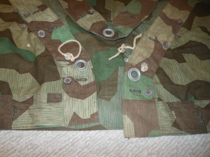 WW2 German Wehrmacht Zeltbahn 31 – SPLINTER CAMO SHELTER QUARTER – 1945 – MINT! — image 8