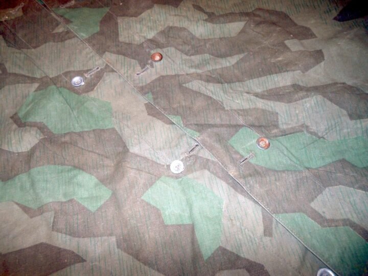 WW2 German Wehrmacht Zeltbahn 31 – SPLINTER CAMO SHELTER QUARTER – NICE! — image 5