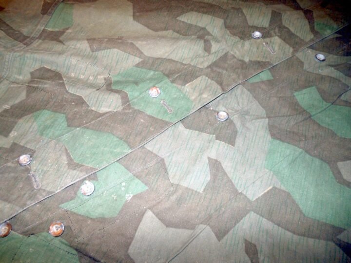 WW2 German Wehrmacht Zeltbahn 31 – SPLINTER CAMO SHELTER QUARTER – NICE! — image 6