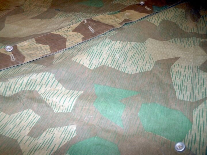 WW2 German Wehrmacht Zeltbahn 31 – SPLINTER CAMO SHELTER QUARTER – UNIT MARKED! — image 10