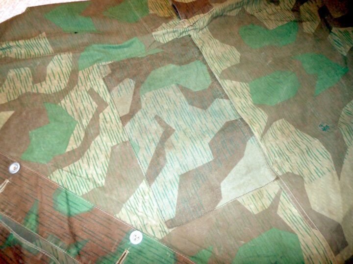 WW2 German Wehrmacht Zeltbahn 31 – SPLINTER CAMO SHELTER QUARTER – UNIT MARKED! — image 11