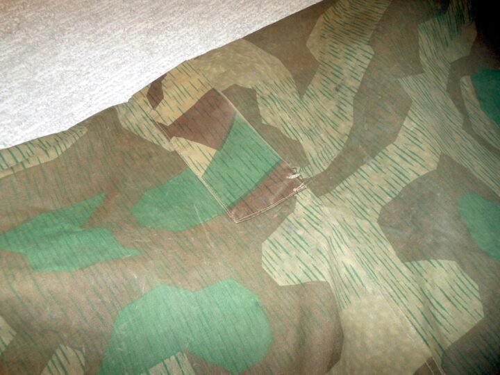 WW2 German Wehrmacht Zeltbahn 31 – SPLINTER CAMO SHELTER QUARTER – UNIT MARKED! — image 16