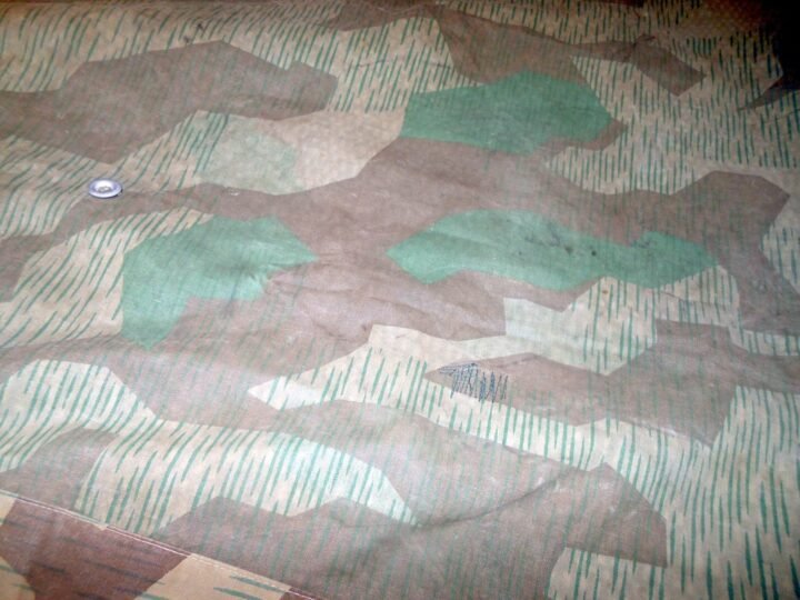 WW2 German Wehrmacht Zeltbahn 31 – SPLINTER CAMO SHELTER QUARTER – UNIT MARKED! — image 17