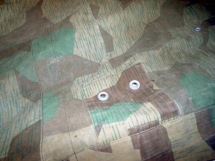 WW2 German Wehrmacht Zeltbahn 31 – SPLINTER CAMO SHELTER QUARTER – UNIT MARKED! — image 18
