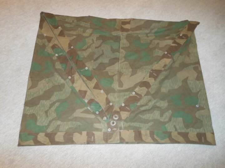 WW2 German Wehrmacht Zeltbahn 31 – SPLINTER CAMO SHELTER QUARTER – UNIT MARKED! — image 4