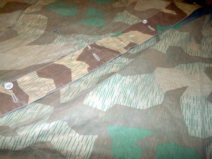 WW2 German Wehrmacht Zeltbahn 31 – SPLINTER CAMO SHELTER QUARTER – UNIT MARKED! — image 7