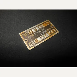 WW2 USAAF Army Aircraft – MAIN COMPONENT DATA PLATE – …