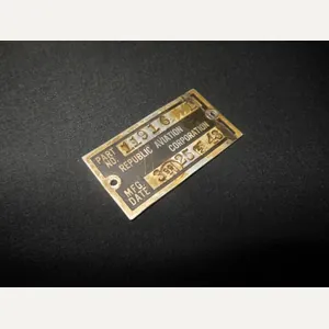 WW2 USAAF Army Aircraft – MAIN COMPONENT DATA PLATE – …