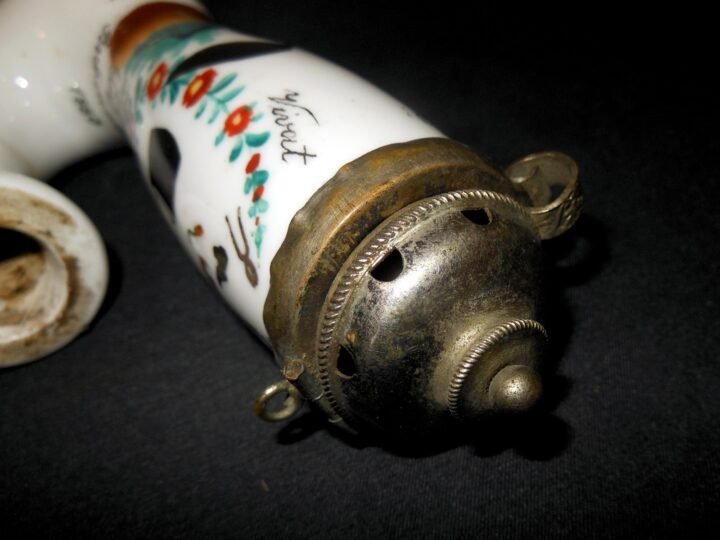 WW1 Imperial Prussian Army Pfeife – CERAMIC PIPE BOWL – HUSSAR REGT. 11 – NICE! — image 10