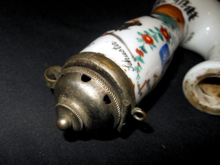 WW1 Imperial Prussian Army Pfeife – CERAMIC PIPE BOWL – HUSSAR REGT. 11 – NICE! — image 11