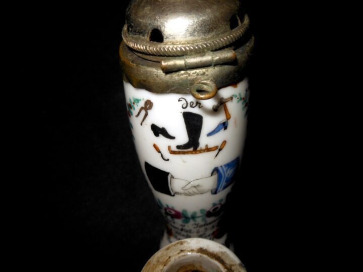 WW1 Imperial Prussian Army Pfeife – CERAMIC PIPE BOWL – HUSSAR REGT. 11 – NICE! — image 12