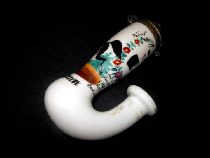 WW1 Imperial Prussian Army Pfeife – CERAMIC PIPE BOWL – HUSSAR REGT. 11 – NICE! — image 2