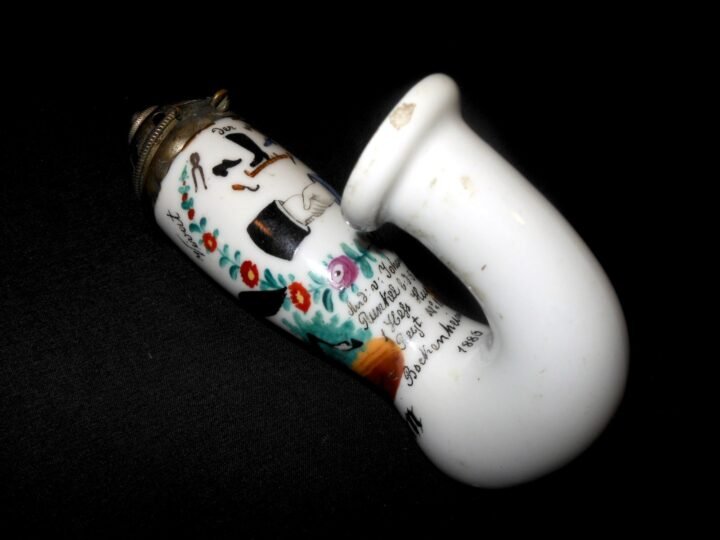 WW1 Imperial Prussian Army Pfeife – CERAMIC PIPE BOWL – HUSSAR REGT. 11 – NICE! — image 5