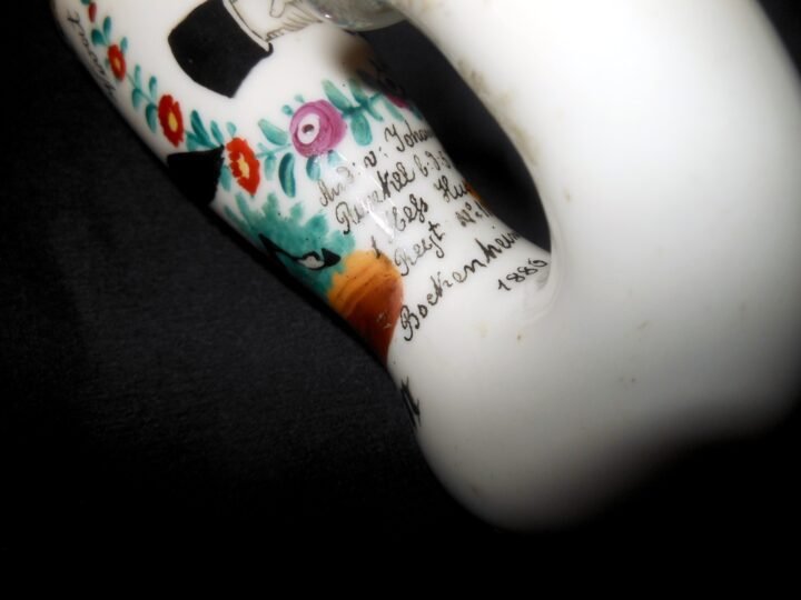 WW1 Imperial Prussian Army Pfeife – CERAMIC PIPE BOWL – HUSSAR REGT. 11 – NICE! — image 8