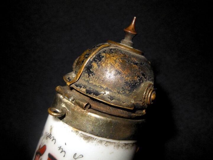 WW1 Imperial Prussian Army Pfeife – CERAMIC PIPE BOWL – INFANTRY REGT 106 – NICE — image 11