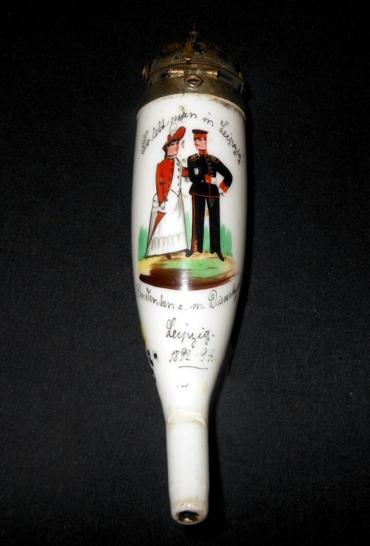 WW1 Imperial Prussian Army Pfeife – CERAMIC PIPE BOWL – INFANTRY REGT 106 – NICE — image 5