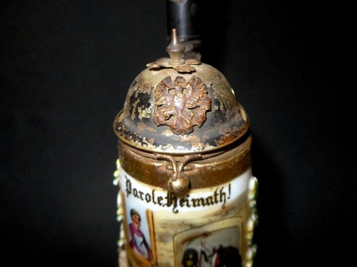 WW1 Imperial Prussian Army Pfeife – CERAMIC RESERVIST PIPE – DRAGOON REGT. NO. 7 — image 5