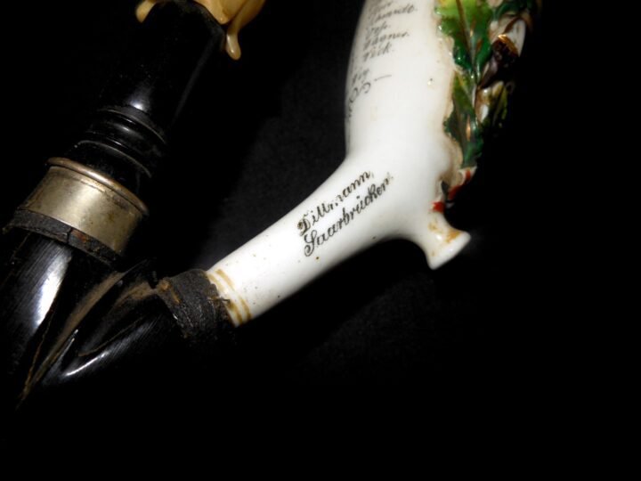 WW1 Imperial Prussian Army Pfeife – CERAMIC RESERVIST PIPE – DRAGOON REGT. NO. 7 — image 8