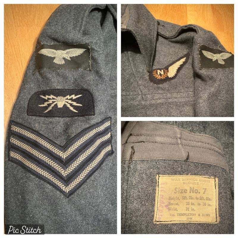 WW2 RAF Sgt Navigators Battledress Blouse 1944 — image 3